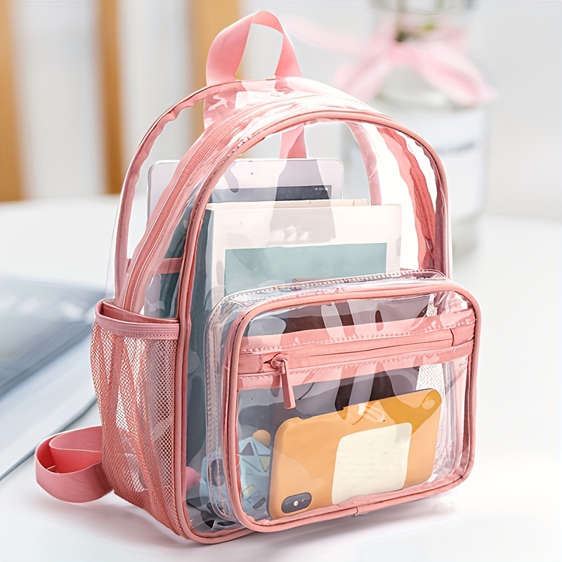 College Wear Printed Transparent Bag For Women Clear PVC Jelly Small Tote  Summer Beach Bag