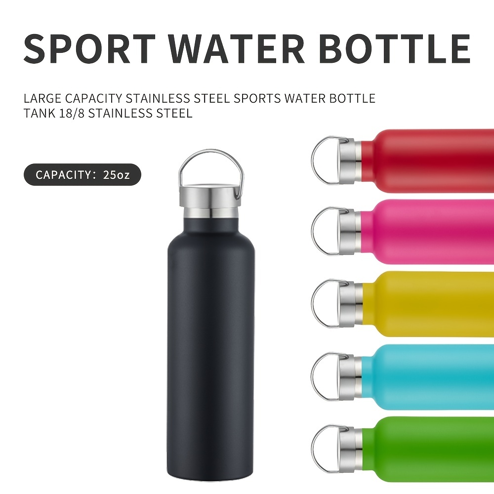 Insulated Water Bottle with Straw 32oz, Sports Water Bottle 1 Liter, Reusable Wide Mouth Vacuum 188 Stainless Steel Thermos Flask, Double Wall, BPA-Fr