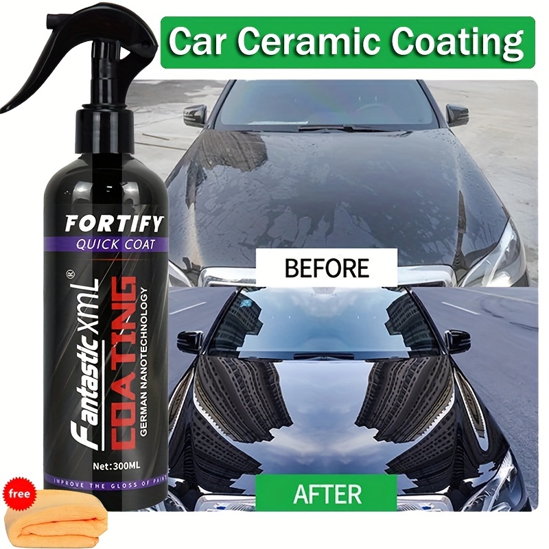 Fast-acting Coating Spray,Liquid Ceramic Spray Coating Top Coat Quick  Nano-Coating Auto Spray Wax 500ML 