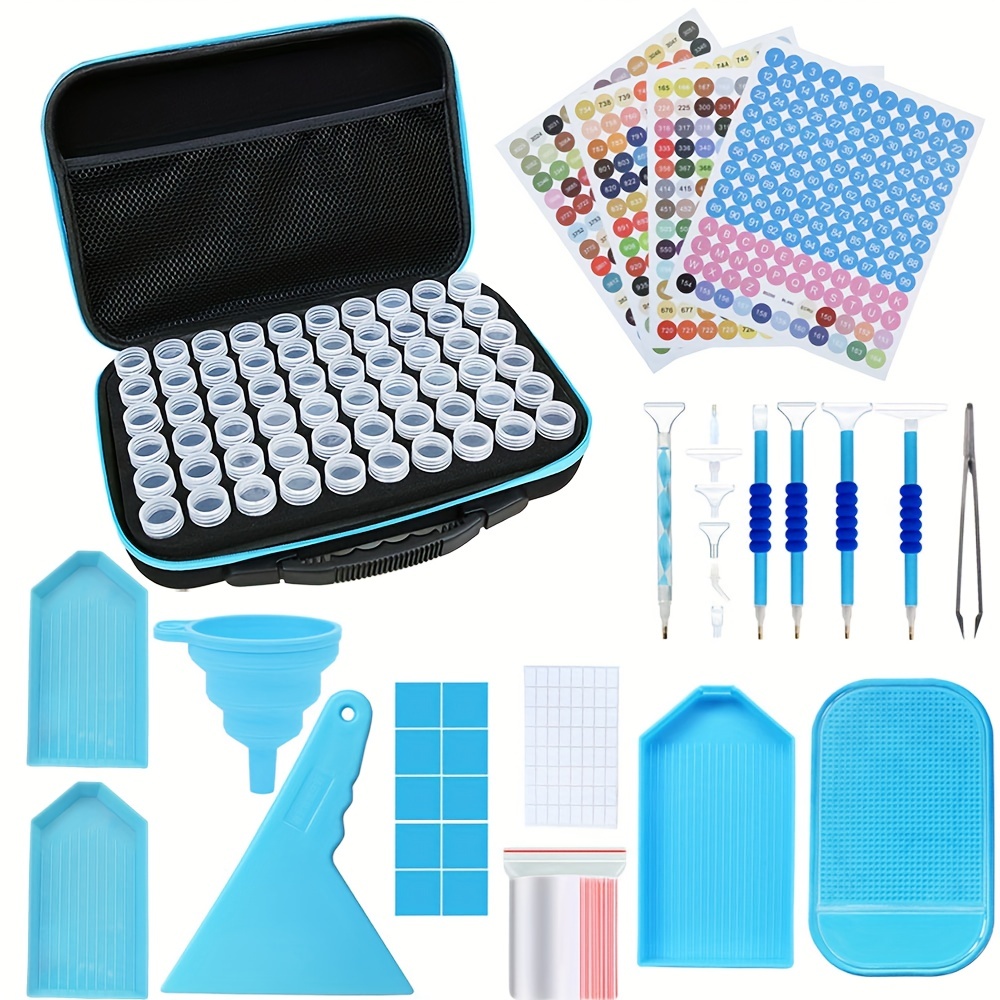 ARTDOT Diamond Painting Kit Completo,120 ranuras para Contenedores de  Almacenamiento de Pintura de Diamante, Tarros a Prueba de Golpe, para