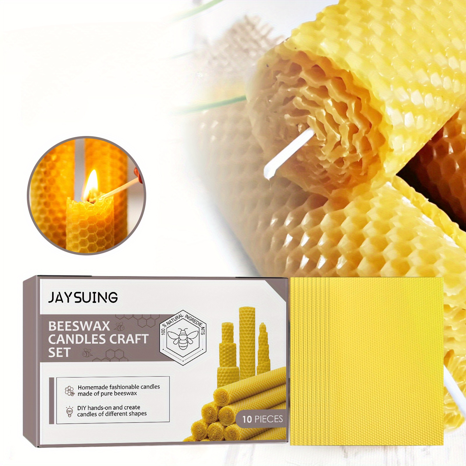 Yellow White Natural Beeswax Granules Diy Candle Making - Temu