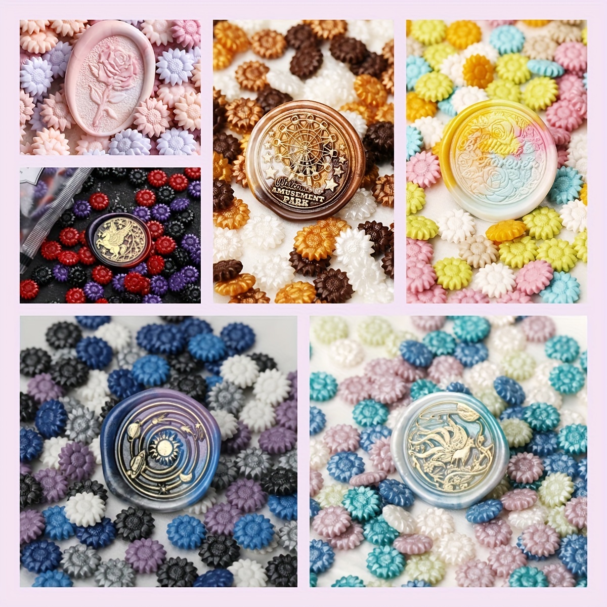 Sealing Wax - Heart Shaped Jelly & Glitter Sealing Wax Beads (7 Colors)