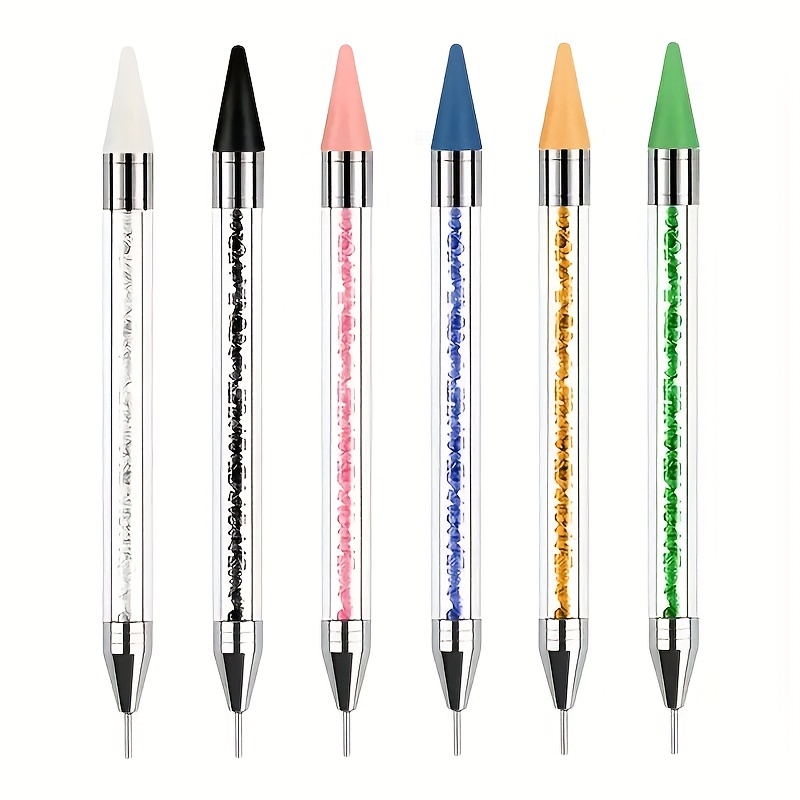 6 Pcs Ballpoint Pens Set Metal Crystal Diamond Pen for Journaling