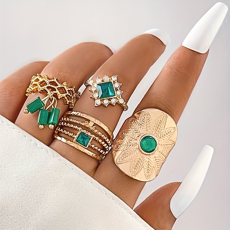 Rings For Women Geometric - Temu