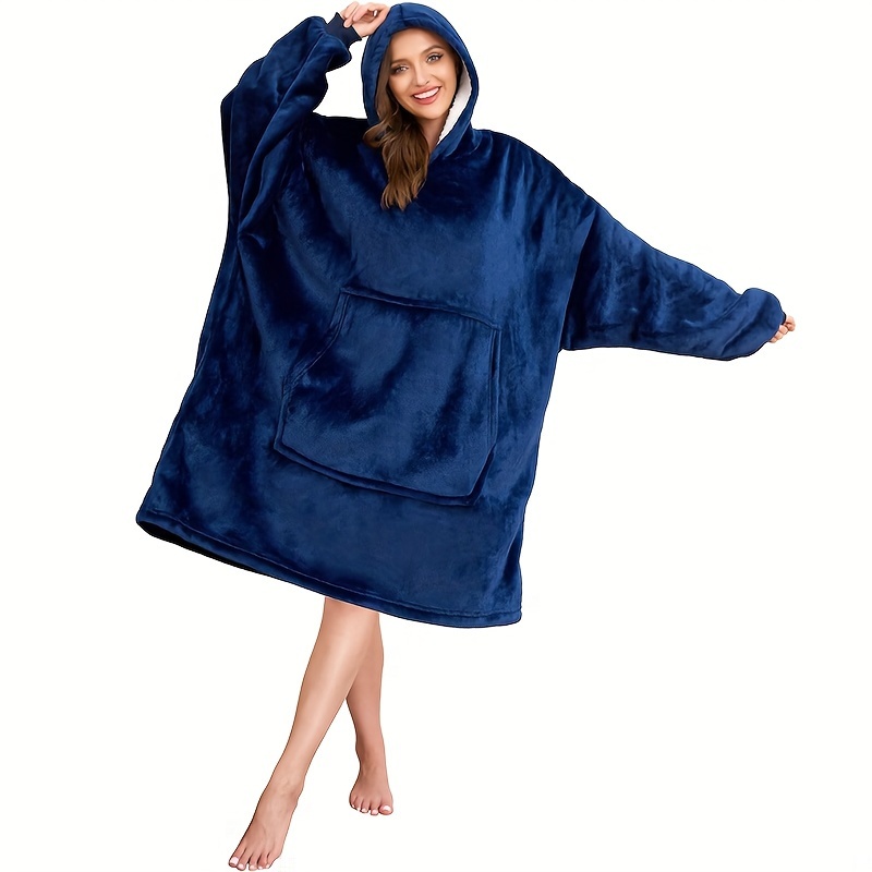Oversized Hoodie Blanket, Wearable Blanket sweatshirt, Ultra Soft Sherpa  Fleece Comfy Snuggle Hoodie