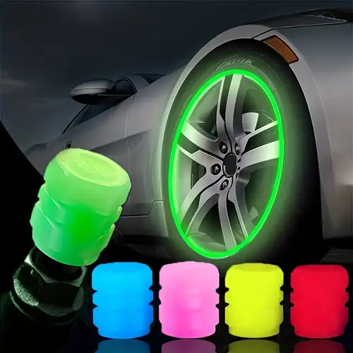 2/4 Pcs tappi per valvole per pneumatici per Auto luminosi copriruota per  cerchioni per pneumatici