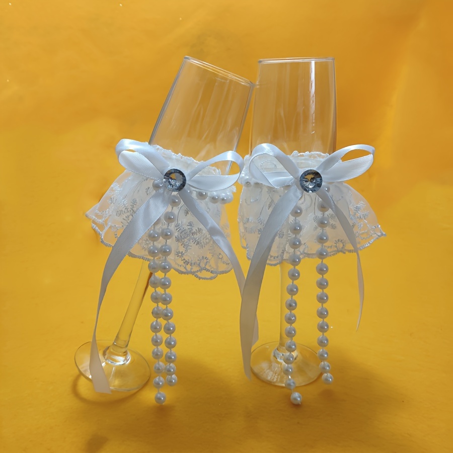 2 Pz 200 Ml Matrimonio Bicchieri Champagne Cuori 'interno - Temu Italy