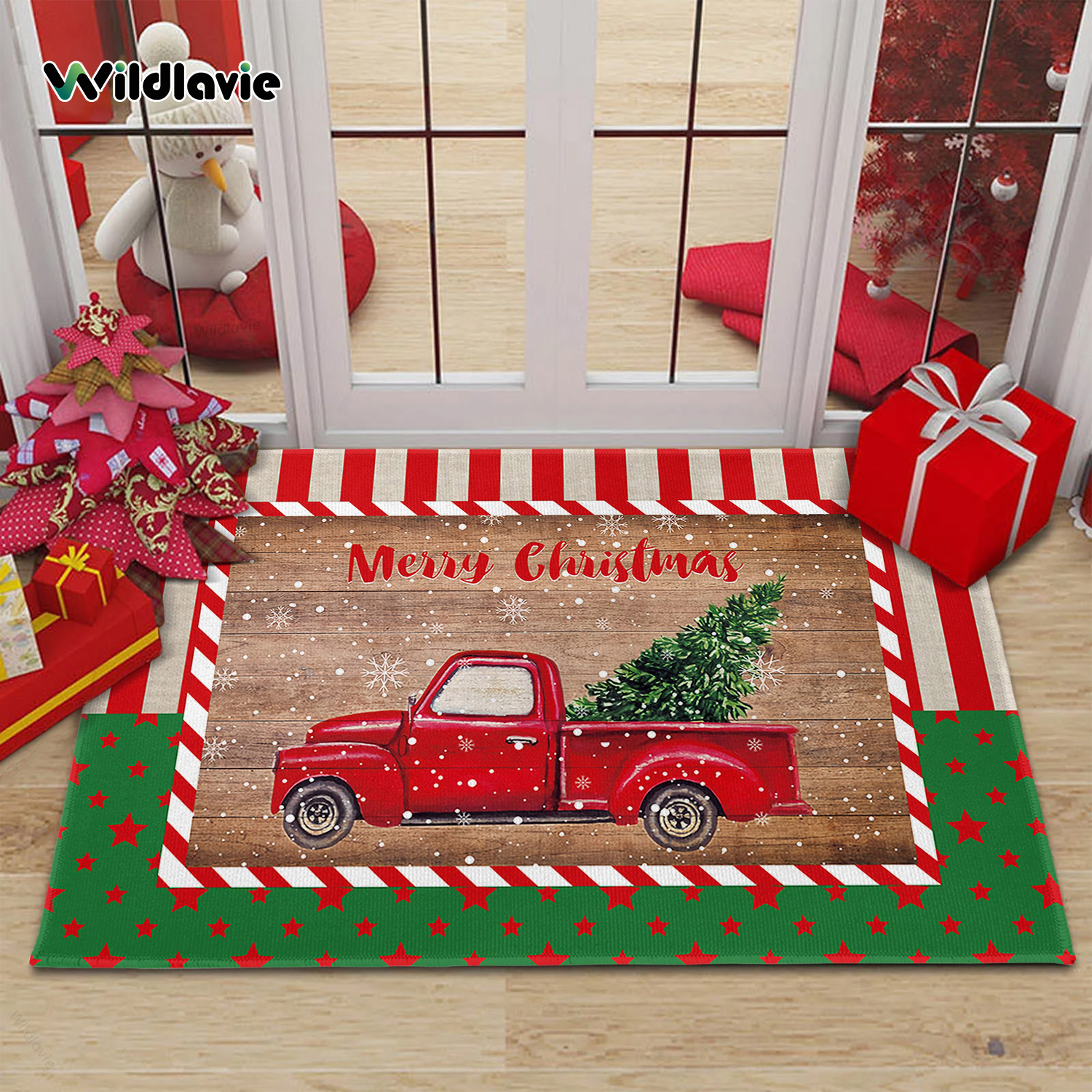 1pc Alfombra De Navidad Alfombra De Baño Suave De Navidad - Temu