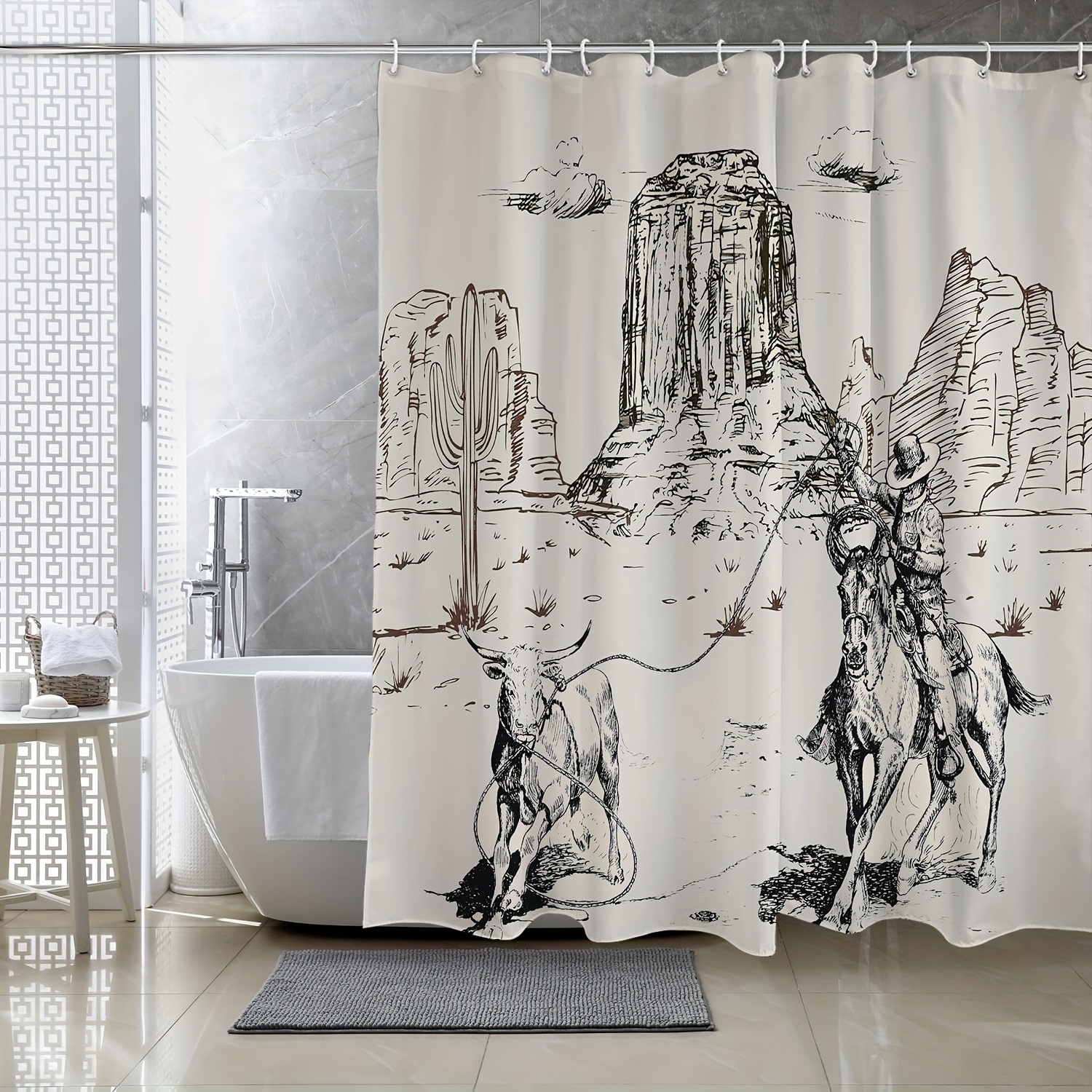 Harry Potter Bathroom Set 4PCS Shower Curtain Bath Mat Set Toilet Lid Cover  Gift