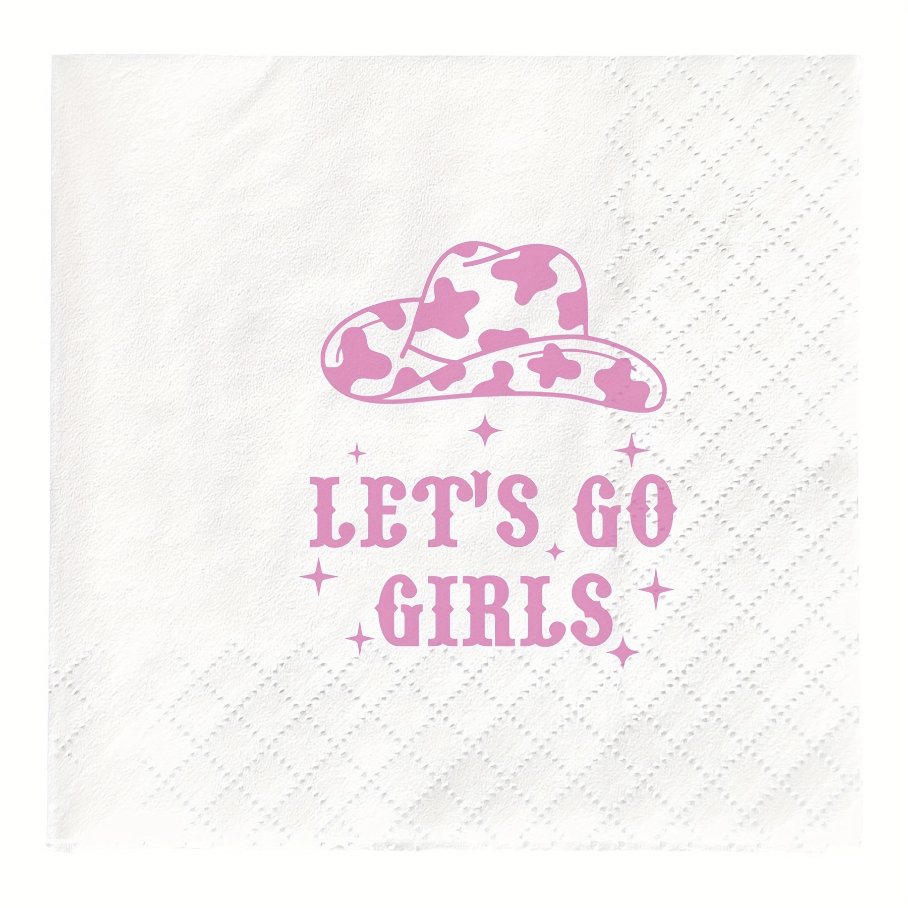 Let's Go Girls | Pink Cowboy Cowgirl Rodeo Hat Preppy Aesthetic  Bachelorette Party | HOWDY Y'ALL | White Background | Zipper Pouch