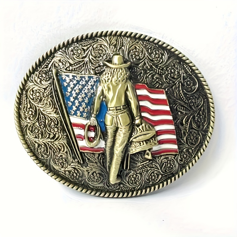 Patriotic Eagle Flag Belt Buckle for Men - Unique Denim Accessory for  Casual and Formal Wear