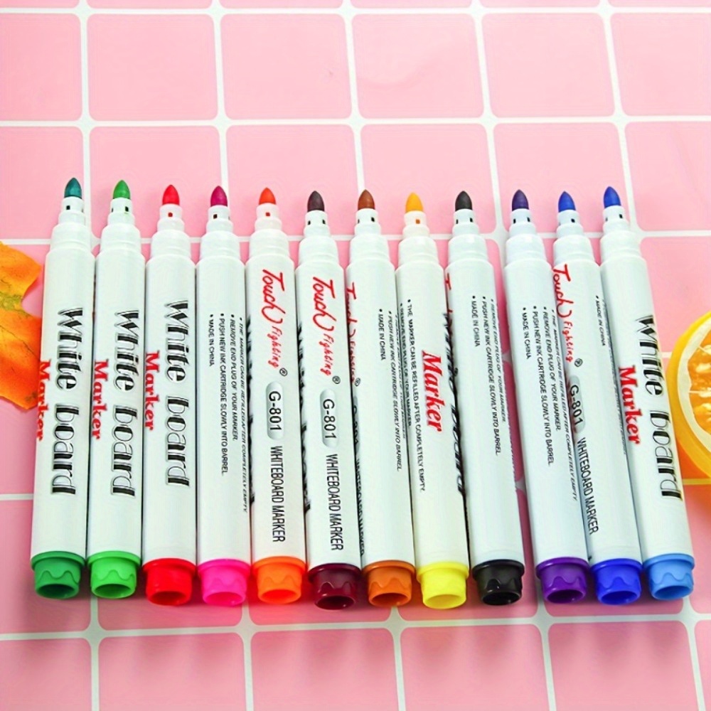 10Pcs/set 0.5mm Extra Fine Tip Dry Erase Markers Pens Erasable Whiteboard  Art Marker Pen for Office School Planning White Board - AliExpress