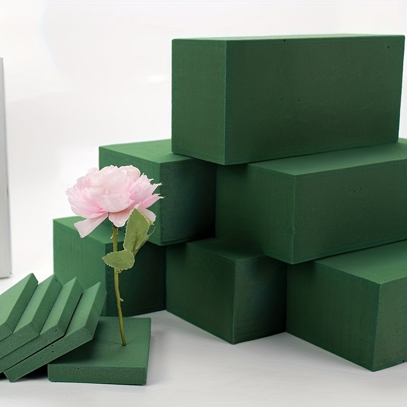 9.2Ft Floral Foam Garland for Flowers,14 Piece Flower Sponge Blocks  Kit,Absorption Flower Holder Arch Door,Floral Craft Dry Foam Bricks,Green  Floral