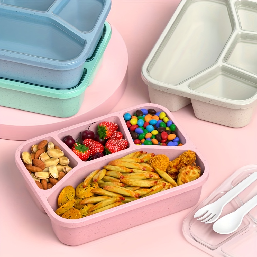 1pc Double Layer Pink Bento Box For Children, Students And Office Workers,  Microwave Safe, Leakproof, Sealable Lunch Box For Fruits, Cakes And Snacks