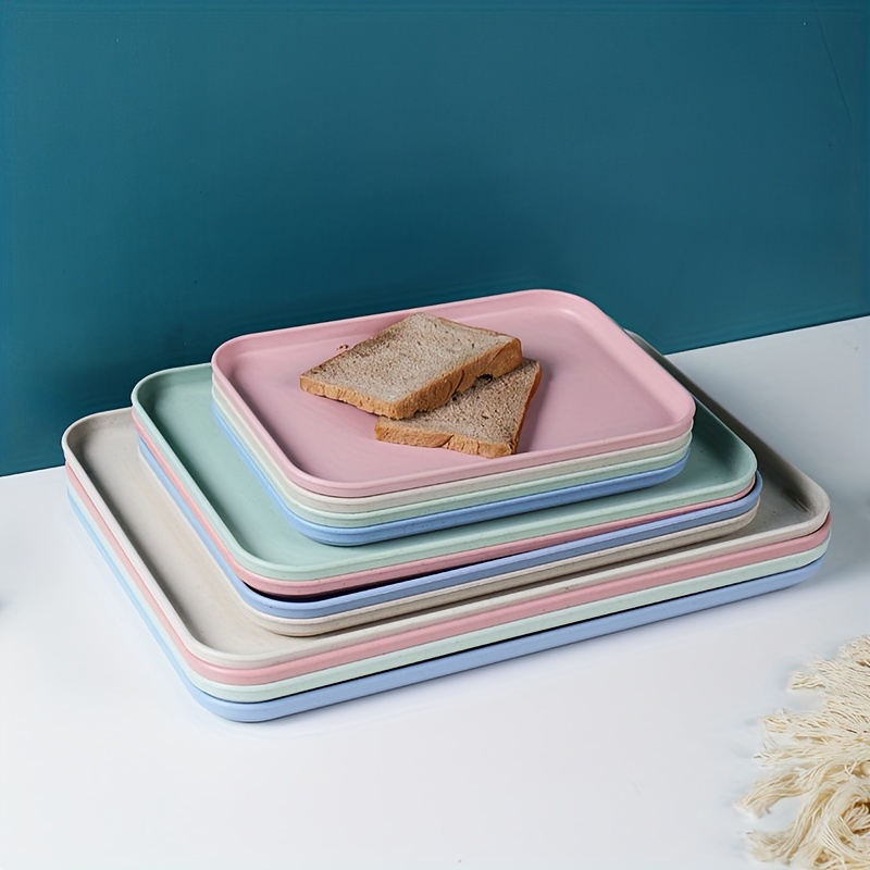 Plastic Tray Rectangular Bread Plate Hotel Tableware Tray - Temu