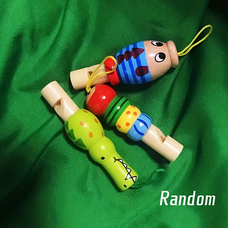 Sifflet en bois avec figurine d'animal, cadeau pour enfants aventureux et  accessoire musical amusant