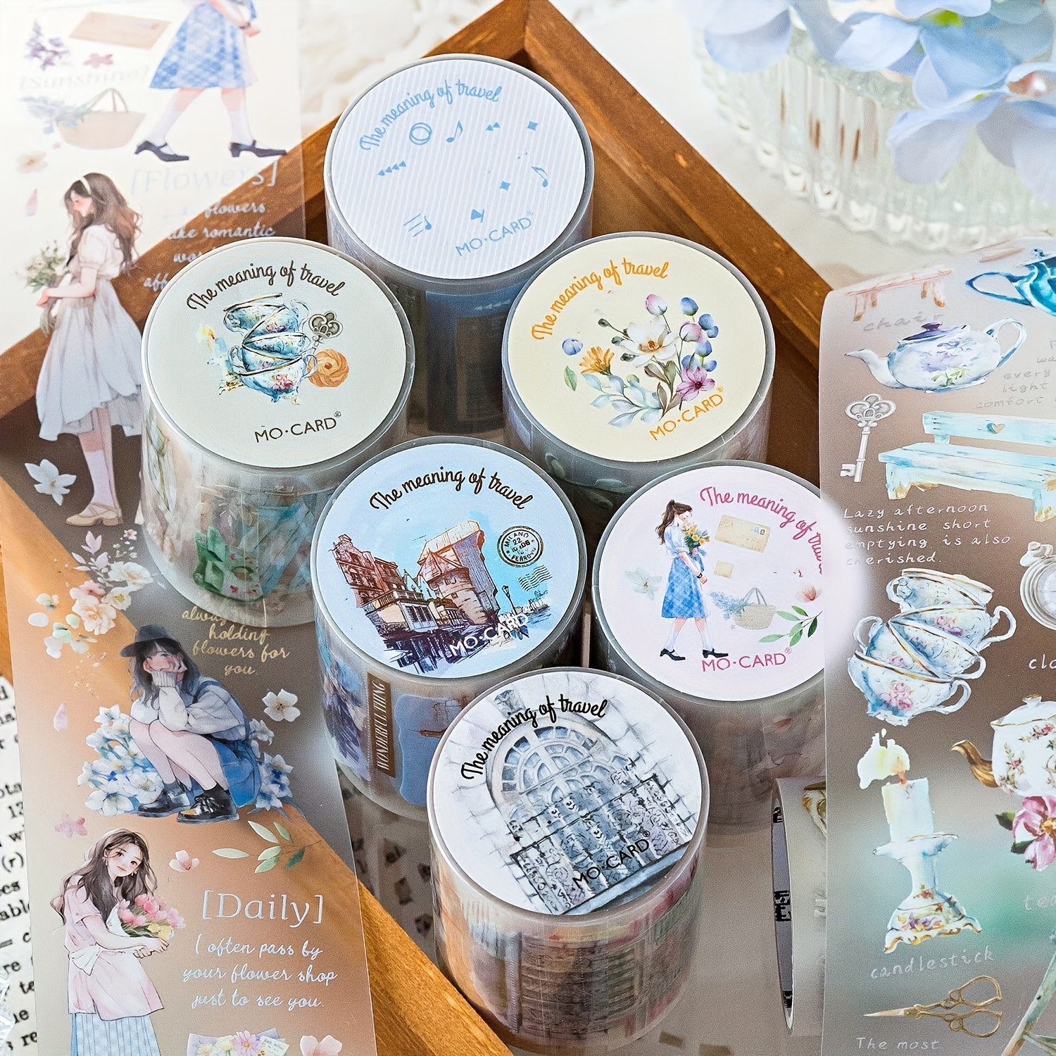 50PCS/SET kawaii Stationery Kit washi Tape + Memo Pads + Stickers Cute  School Supplies Scrapbook