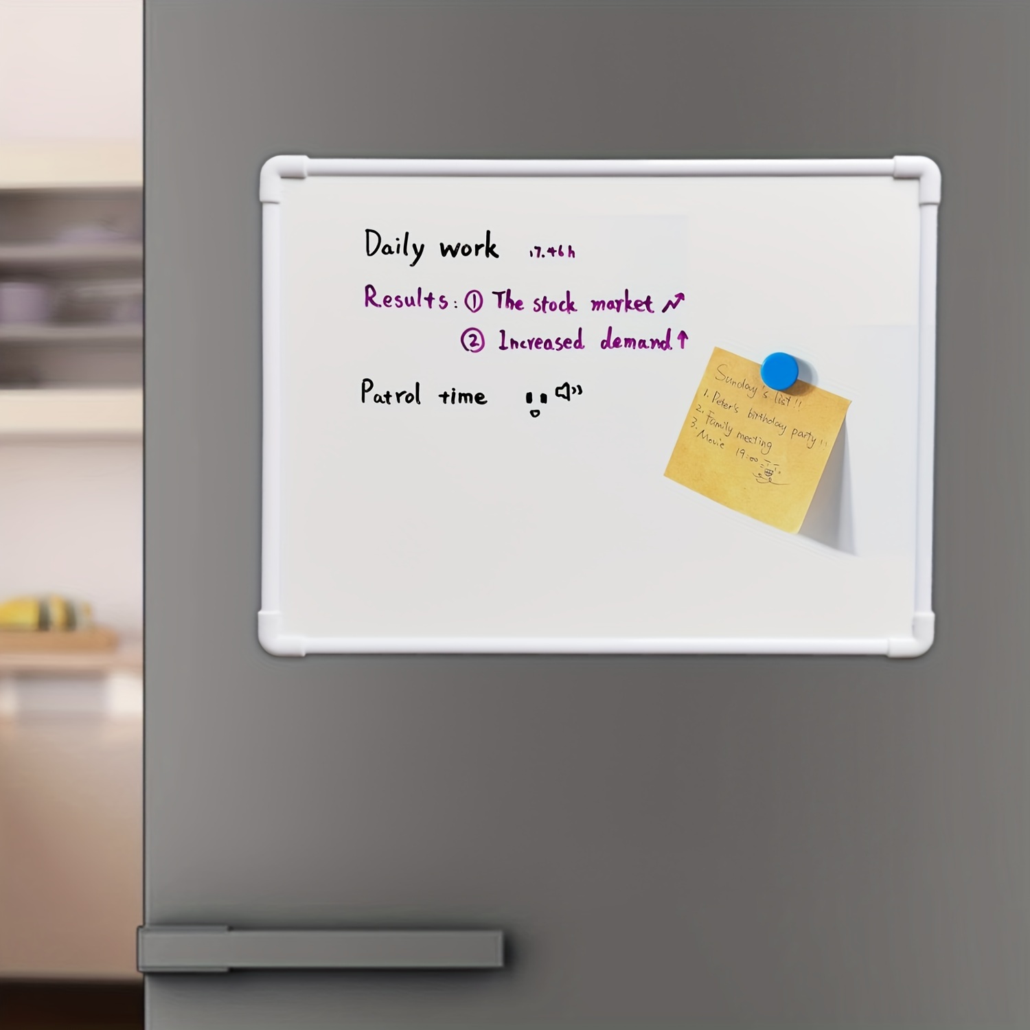 Magnetic Monthly Dry Erase Board for Wall - 16 x 12 Monthly Planner  Whiteboard Calendar, Double Sided Memo Notes Boards Hanging White Board for  School Restaurant Office 