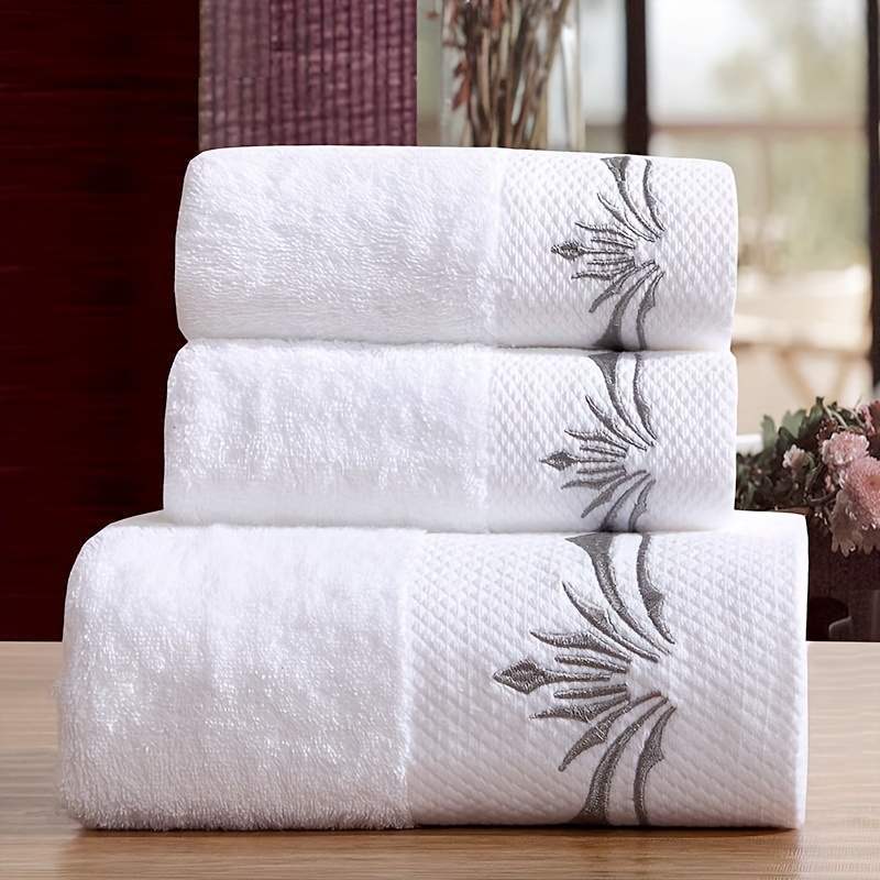 Juego de toallas de baño 100% algodón, 1 toalla de baño grande, 1 toalla de  mano, 1 toalla. Calidad de hotel para baño, altamente absorbente, juego de