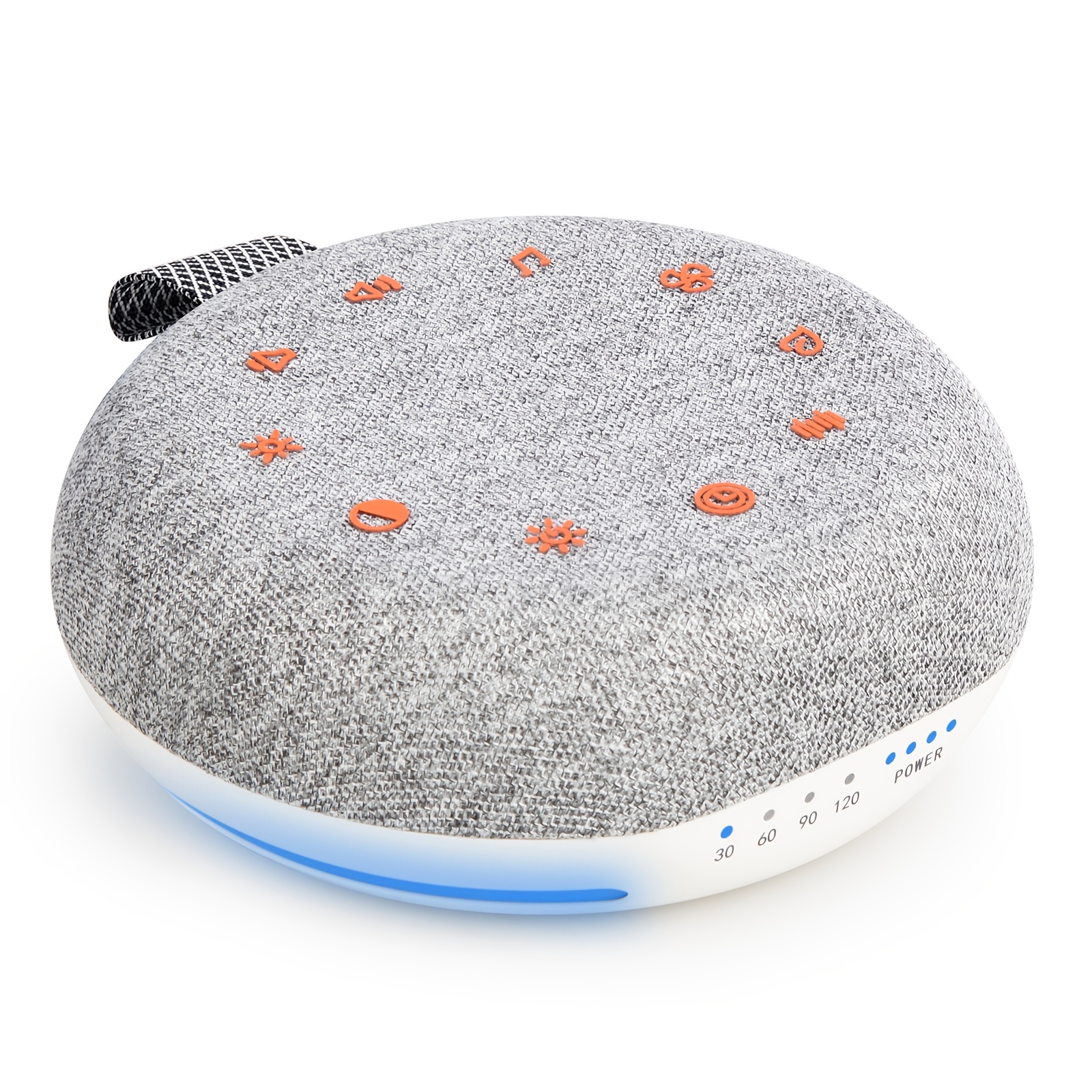 Machine à Bruit Blanc Portable pour Bébé : Easy@Home 26 Sons Apaisants  Musicaux avec Veilleuse pour Aider au Sommeil des Enfants et Adultes, 3  Modes et 7 Couleurs de Lumières