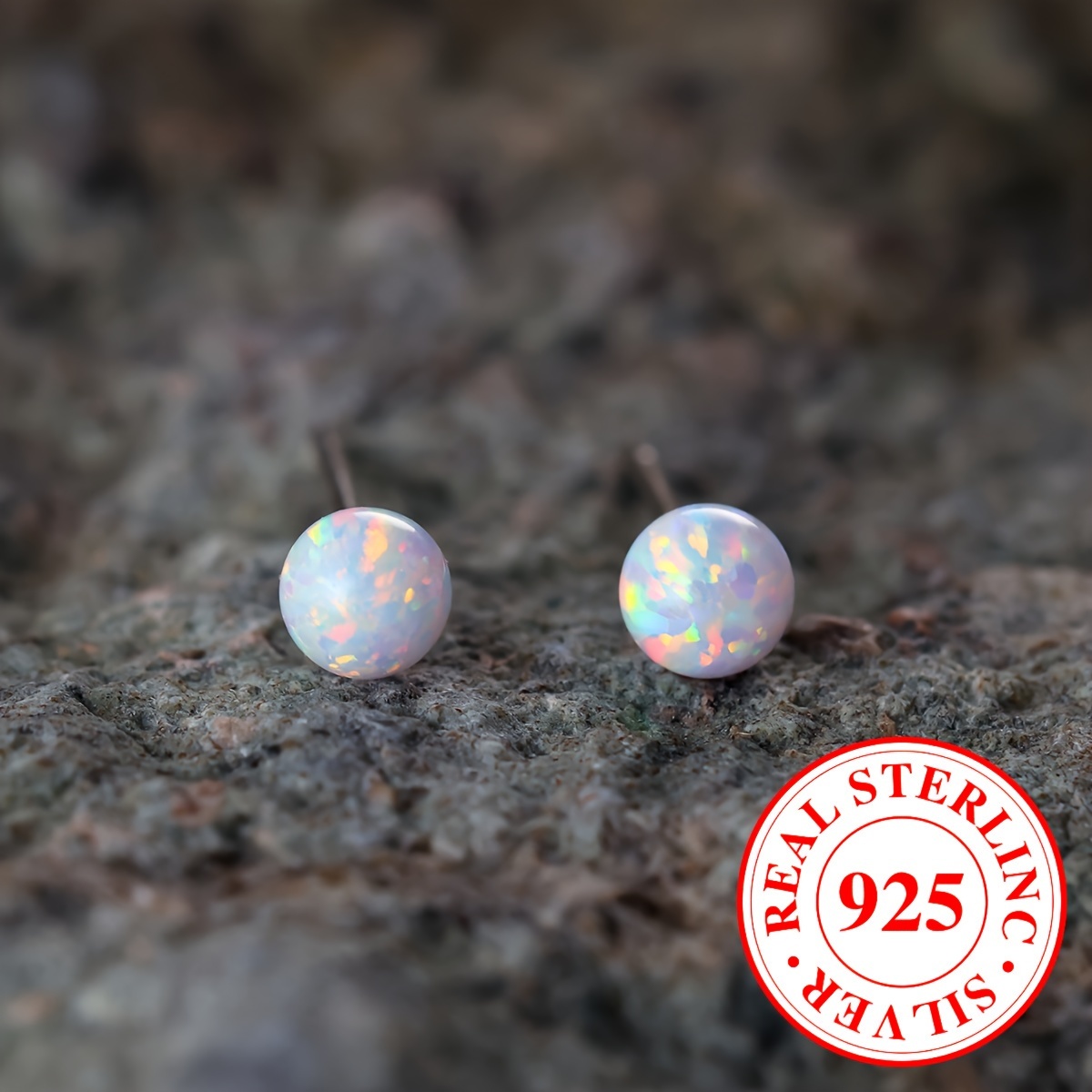 Real opal hot sale stud earrings