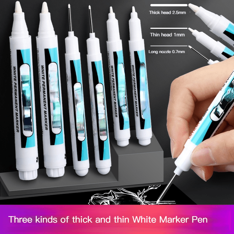 Japan UNI POSCA White Highlighter pen Acrylic Marker Hand-painted Diy  Acrylic Paint Black Card White Marker - AliExpress