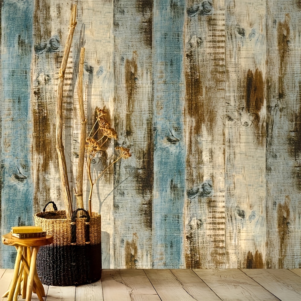 Adhesivo de PVC de grano de madera para suelo con película esmerilada,  adhesivo para tablones de suelo para pared, para decoración del hogar, 6 x  36