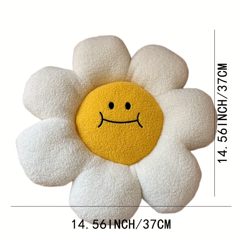 1pc Flower Design Plush Car Seat Cushion