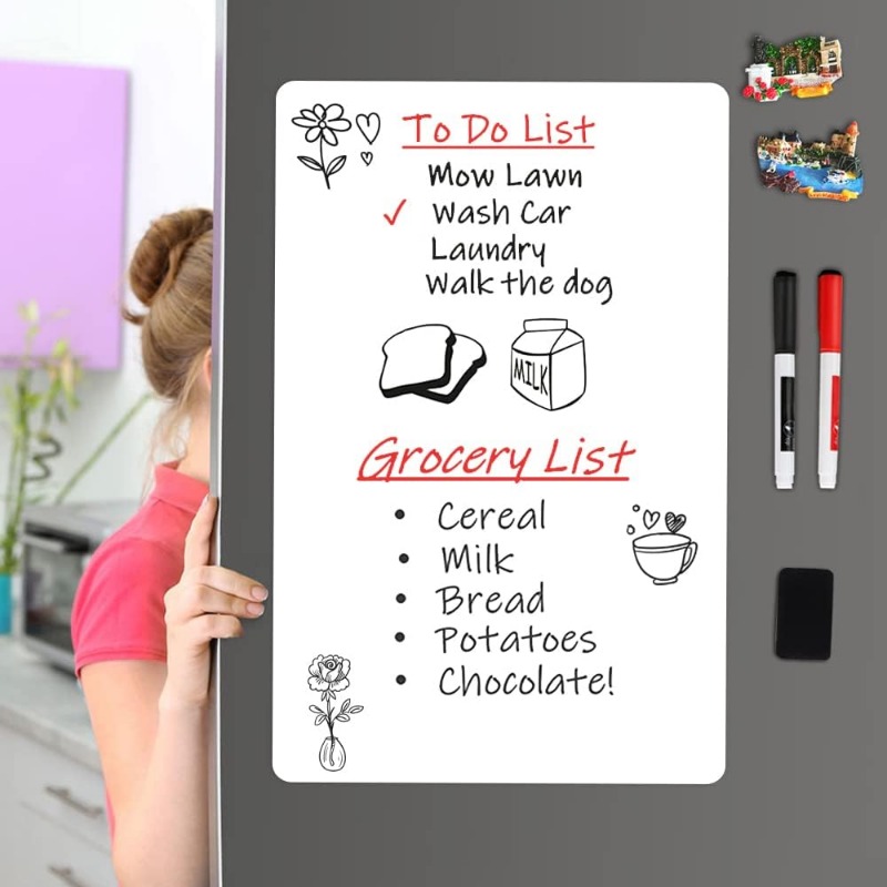 Small Dry Erase White Board, 12 X 16 Magnetic Hanging Double-sided Whiteboard  For Wall, Portable Mini Easel Board For Kids Drawing, Kitchen Grocery
