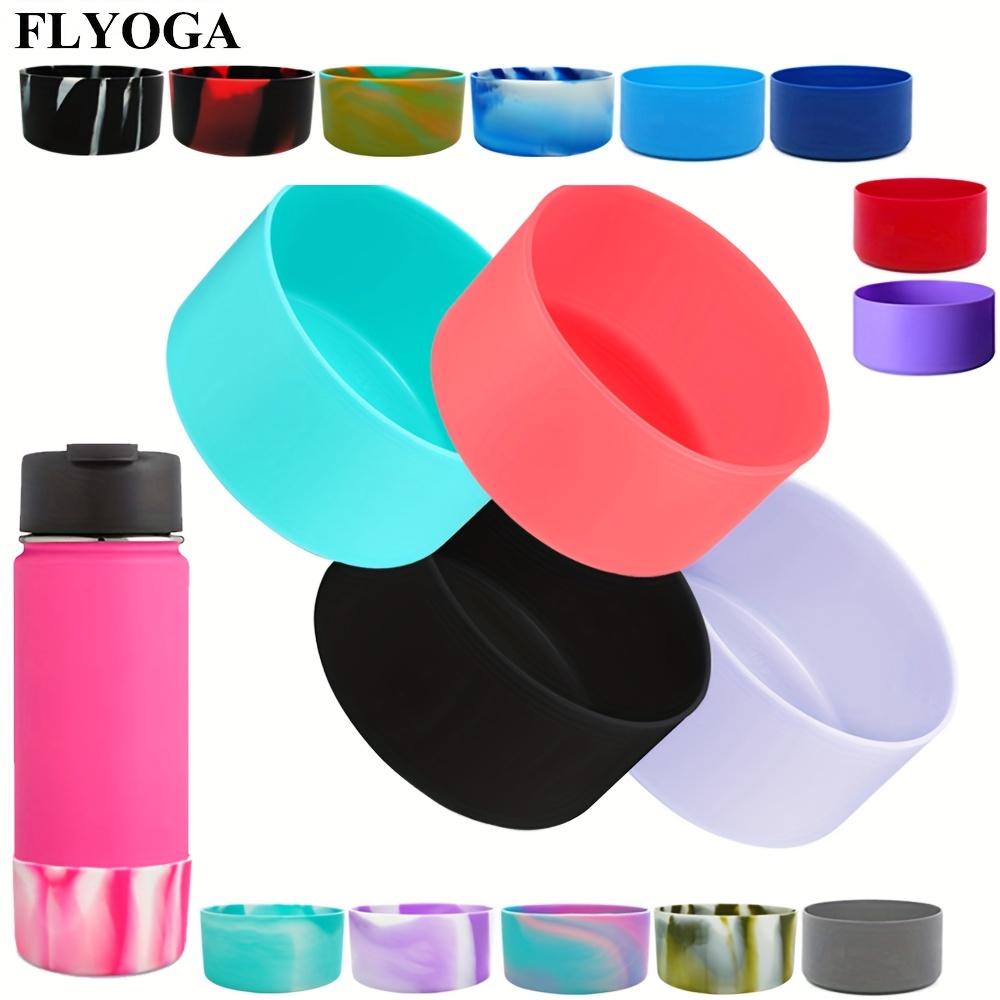 6 Colors Silicone Bands for Sublimation Tumbler Reusable Cup Sleeve Nonslip  Heat Resistant Rubber Bands Paper Holder Ring Elastic Bands for Thermoses