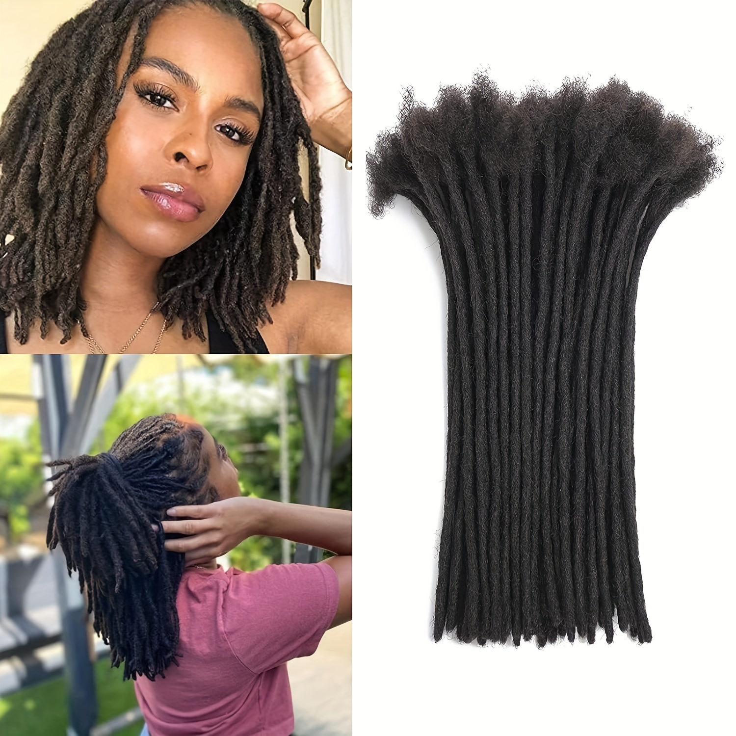 8 -20 Dreadlocks 100% Human Hair Handmade Jamaican Braided Dread Hair  Extension