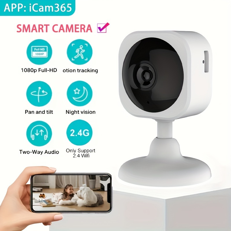 Telecamera Di Sicurezza Pan-tilt, 360 Gradi 2.4g Smart Indoor Pet Cam Con  Visione Notturna Per Cani E Gatti, Spedizione Gratuita Per I Nuovi Utenti