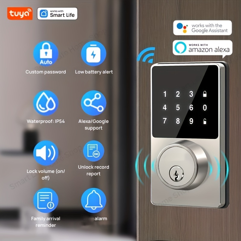 Wafu Wireless Keyless Entry Door Lock Smart Invisible - Temu