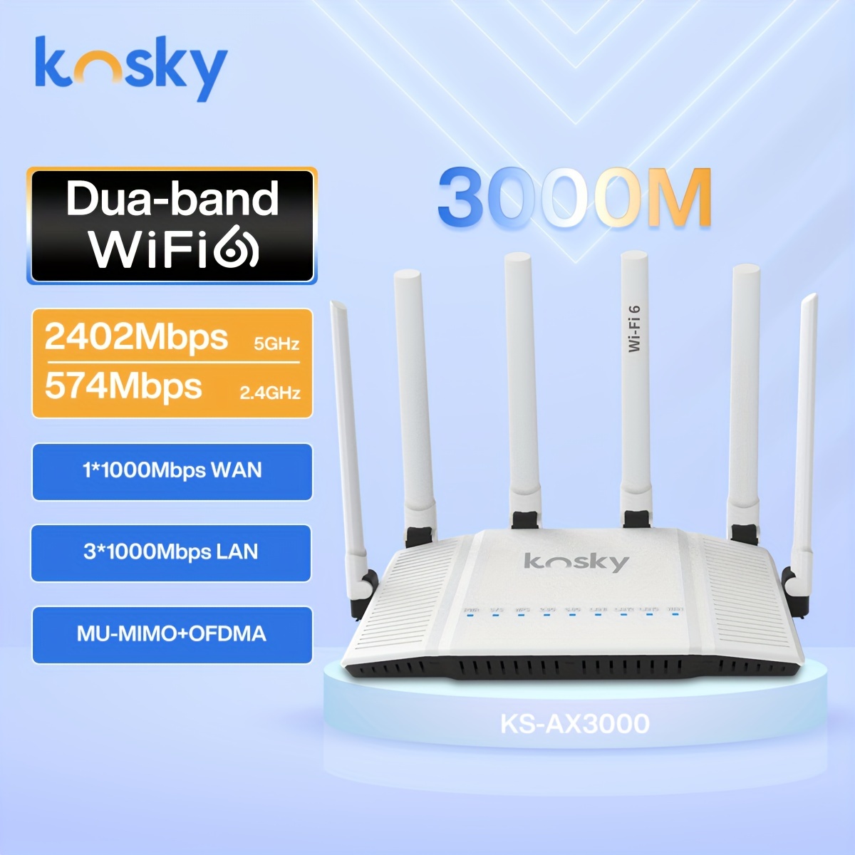 Antena Wifi de banda dual de 2,4 GHz y 5 GHz, base magnética de antena  masculina Rp-sma para PC