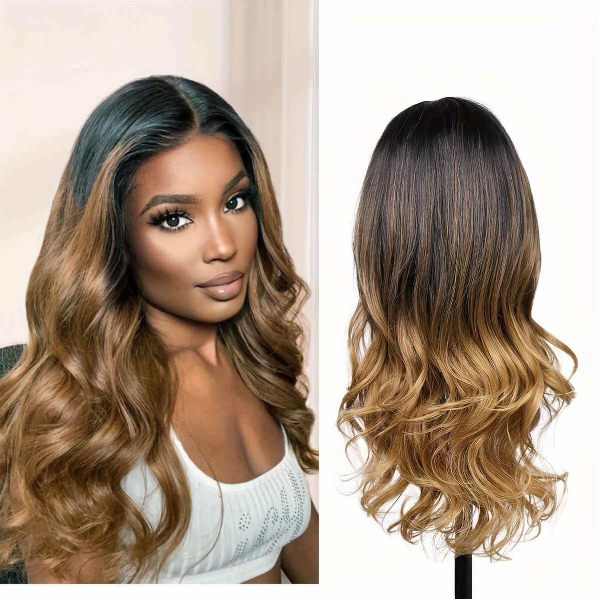 Dye synthetic wig deals brown