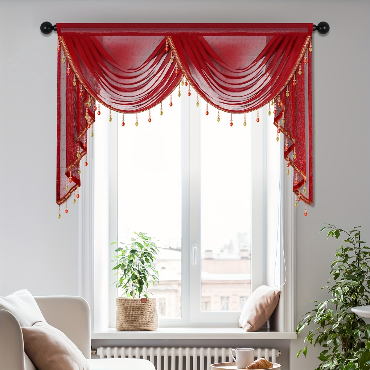 Red Oxford Cloth Winter Door Curtain Double Air Conditioning - Temu