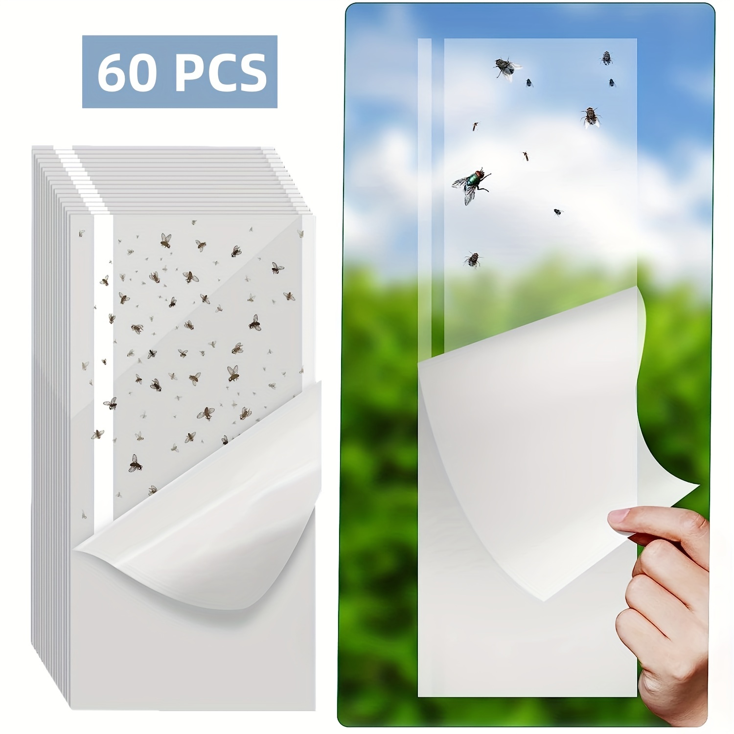 Sticky Fly Paper Strong Adhesive Safe No Insecticides Double-sided