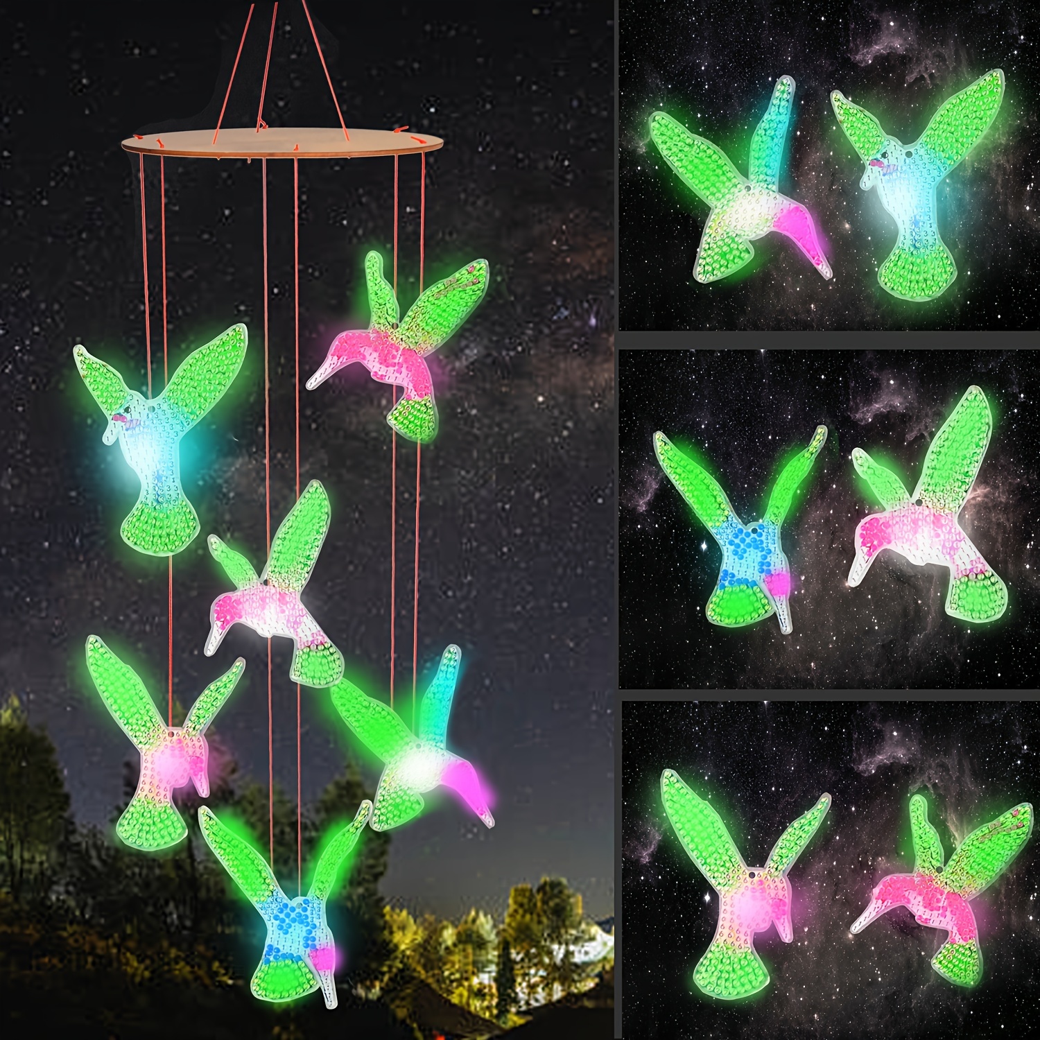  Kits de pintura de diamante de colibrí para adultos  principiantes, arte de diamantes 5D DIY pájaros de perforación completa  pintura por puntos de diamante imagen artesanía hecha a mano para  decoración 