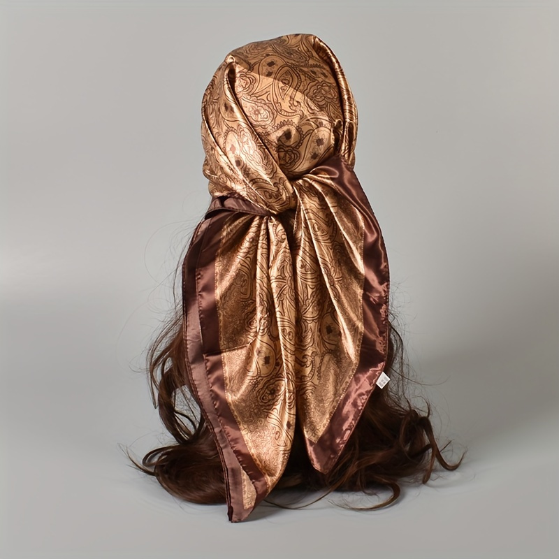 Bag Handle Ribbon Wrap Scarf Print Chunky Strappy Neckline Scarf Package  Imitation Silk Band Fashion Hair Head Band - Temu