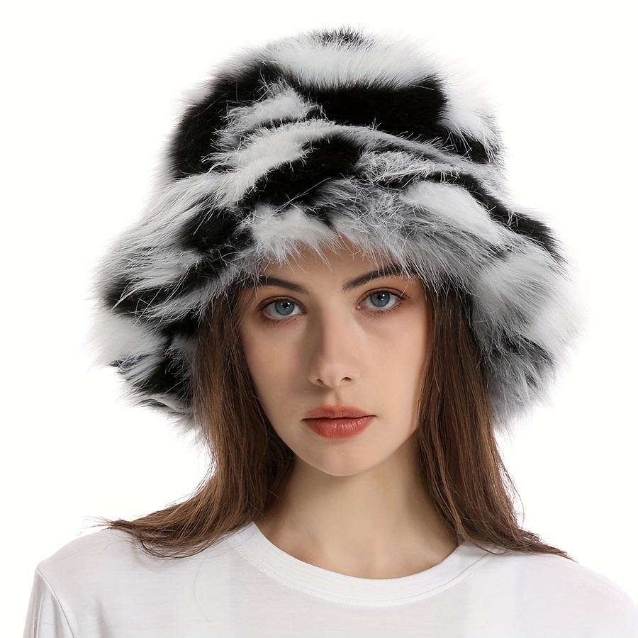 Faux Fur Trimmed Winter Fashion Hat for Women Fashionable Outdoor Warm Hats  Christmas Gift