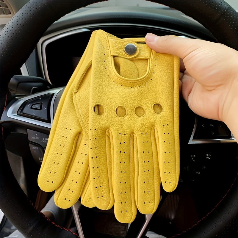 Black Mens Alligator Leather Gloves Drive Work Glove Windproof High Quality  Gift