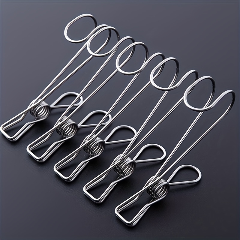 5PCS Mini Clothes Pegs Stainless Steel Clips Powerful Fixed Holder