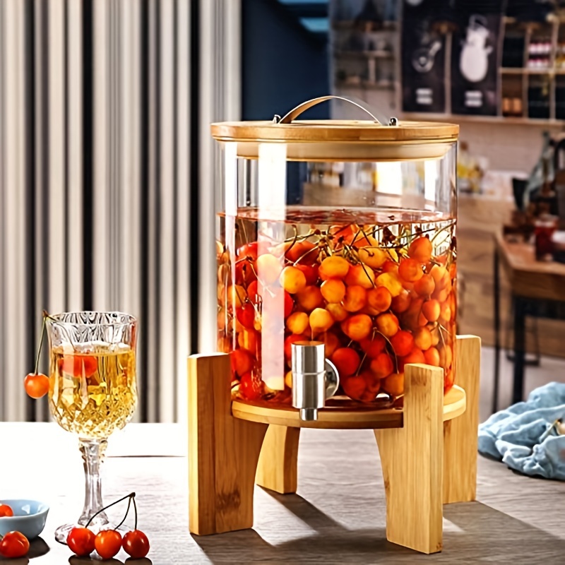 Barrel Dispenser with Ice Container Cold and Hot Drinks 6L Large Capacity  Beverage Dispenser Drink Dispenser for Parties Coffee Cocktail Tea