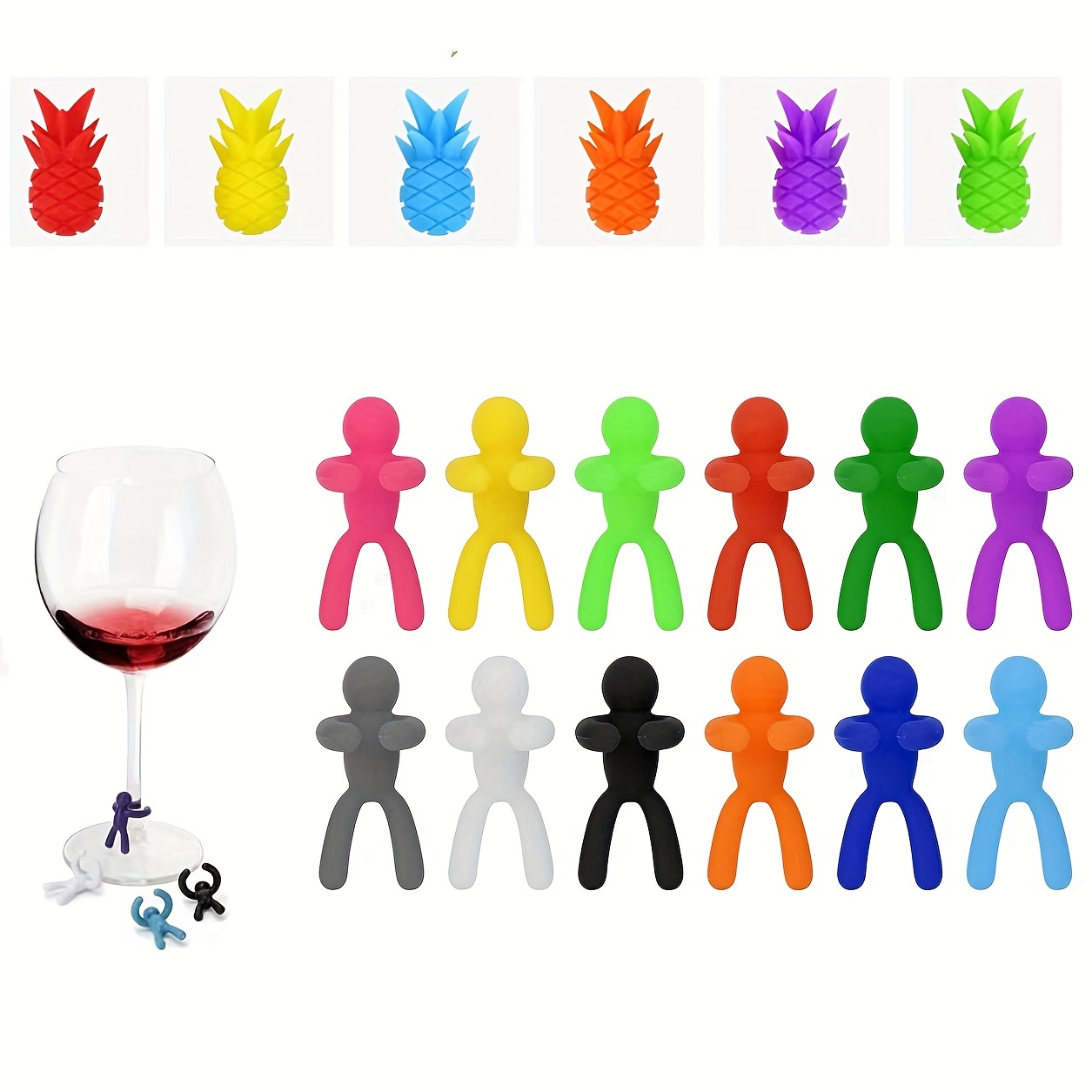 36 Colors Silicone Wine Glass Color Marker Set - Easy To Use And Durable  Party Cup Distinguisher Labels - Temu