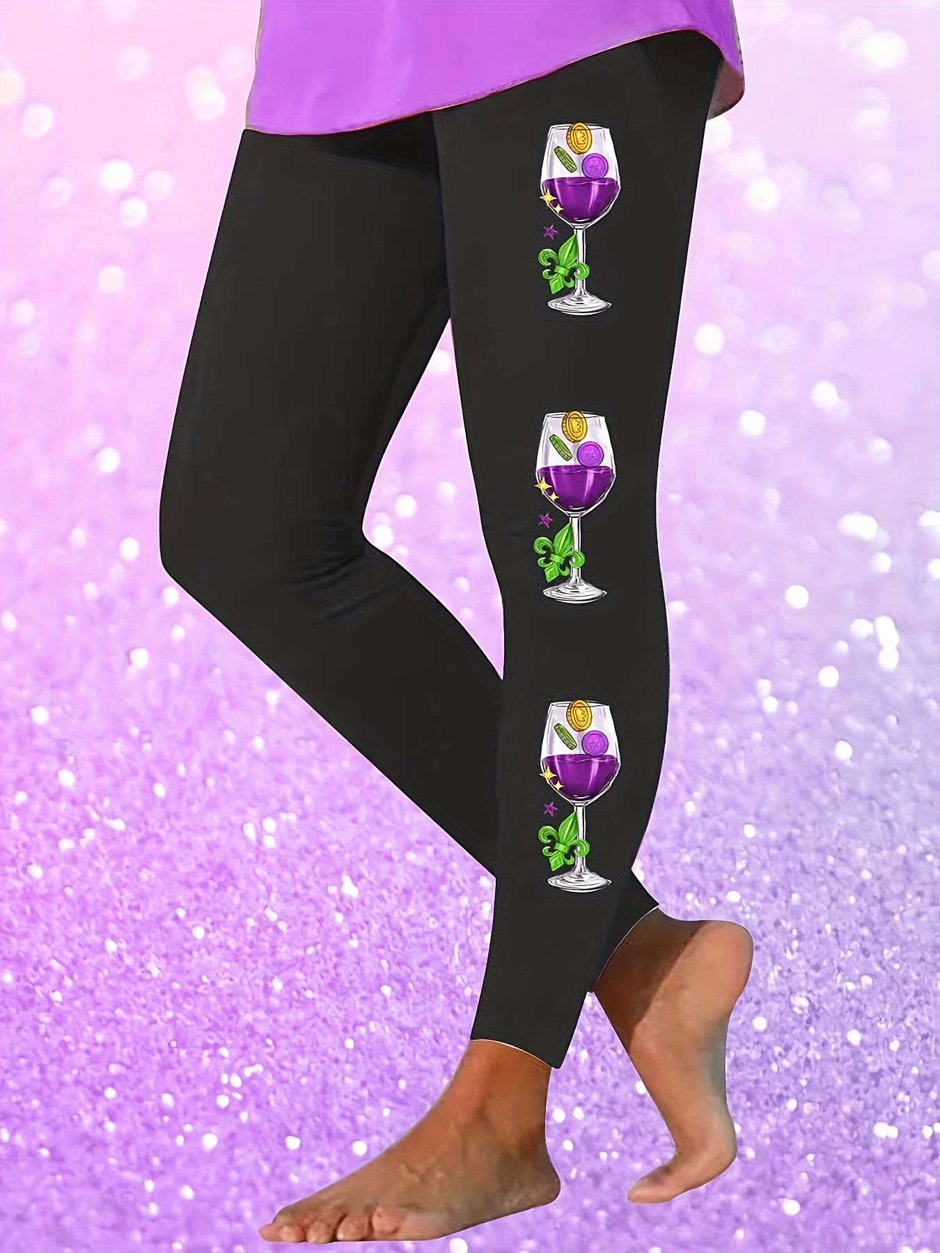 Mardi gras shop snowball leggings