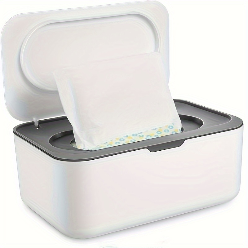 DOERDO - Dispensador de toallitas húmedas con tapa, caja de pañuelos, caja  de almacenamiento de pañuelos, mantiene las toallitas frescas y seguras