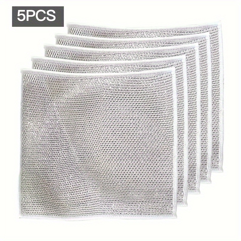 Steel Wire Dish Cloths Kitchen Dish Towels Magic Cleaning Cloth