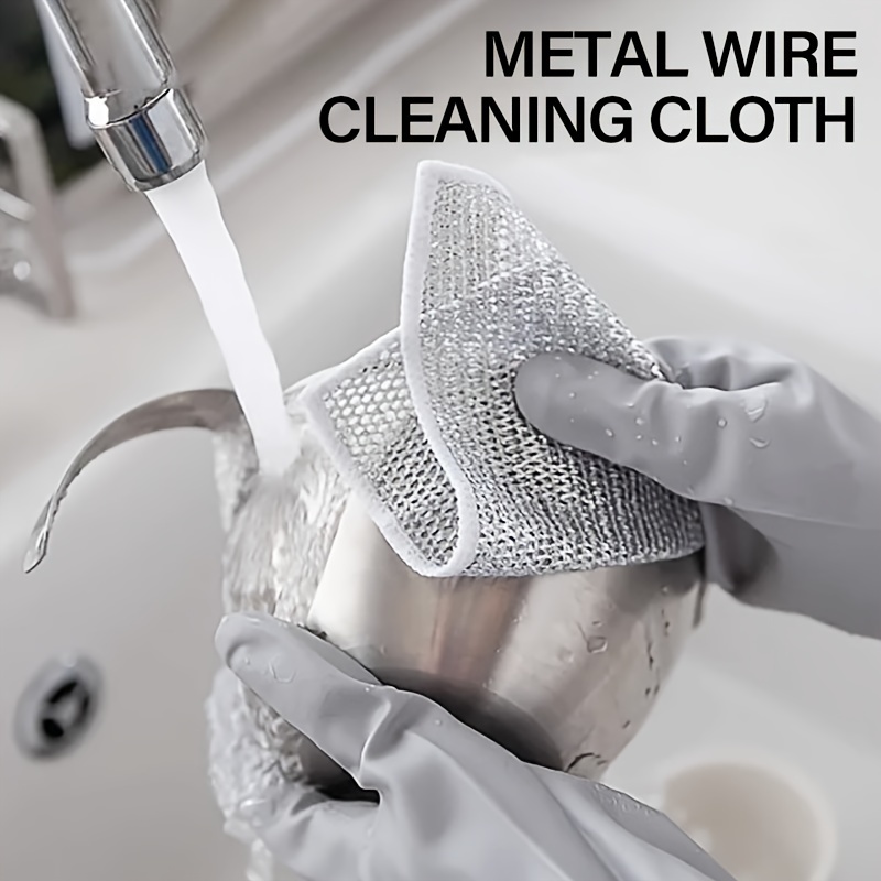 Magic Cleaning Cloth Kitchen Dishwashing Towel Metal Steel Wire