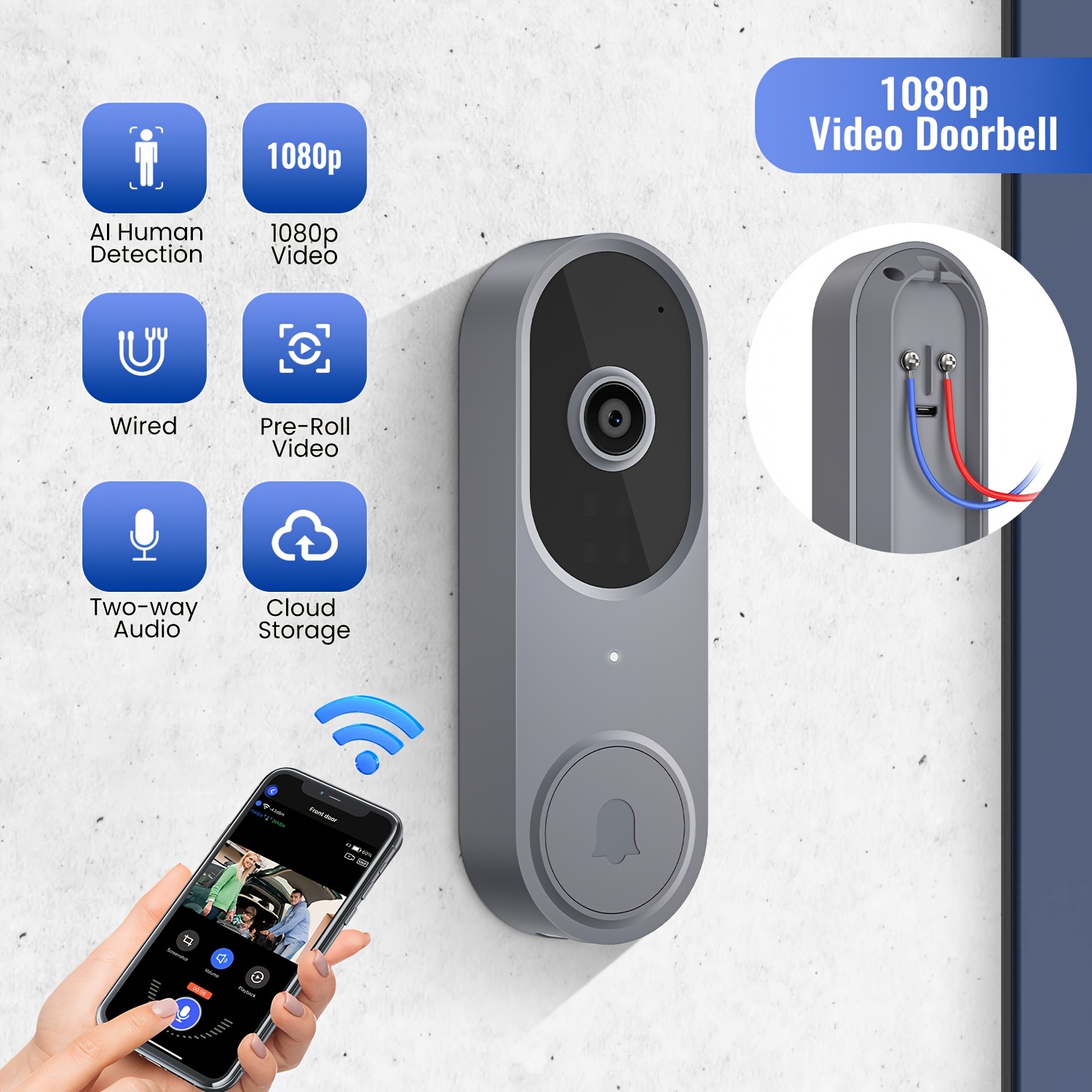 Closed Circuit Doorbell Camera Temu