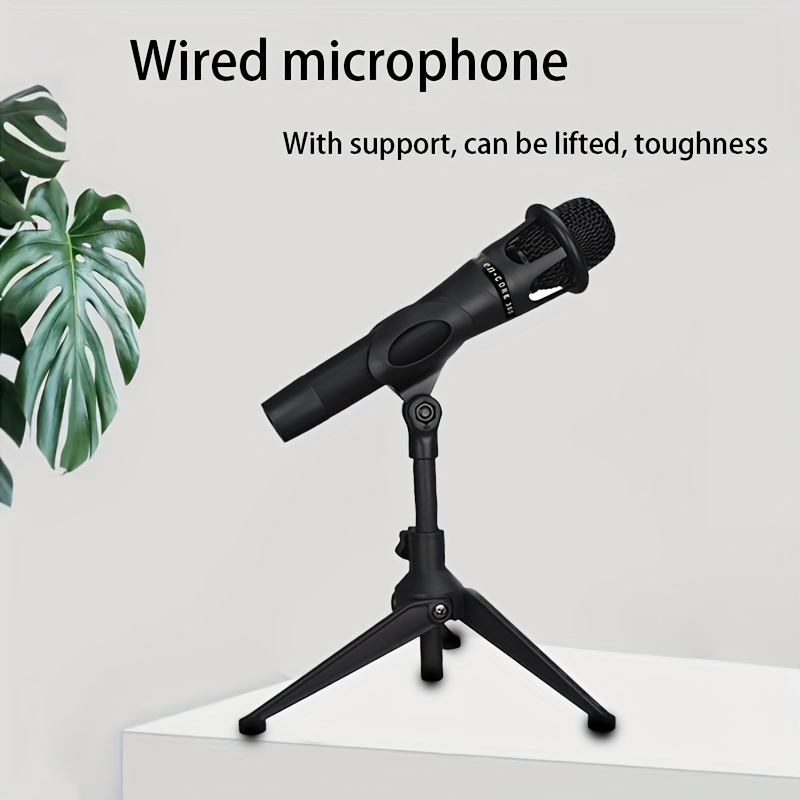 Handheld Wired Microphone Home Live Karaoke Microphone With Lifting Bracket